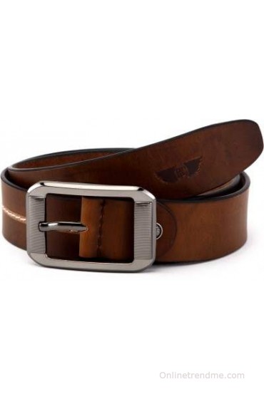 Royster Callus Men Casual Brown Genuine Leather Belt(Brown)